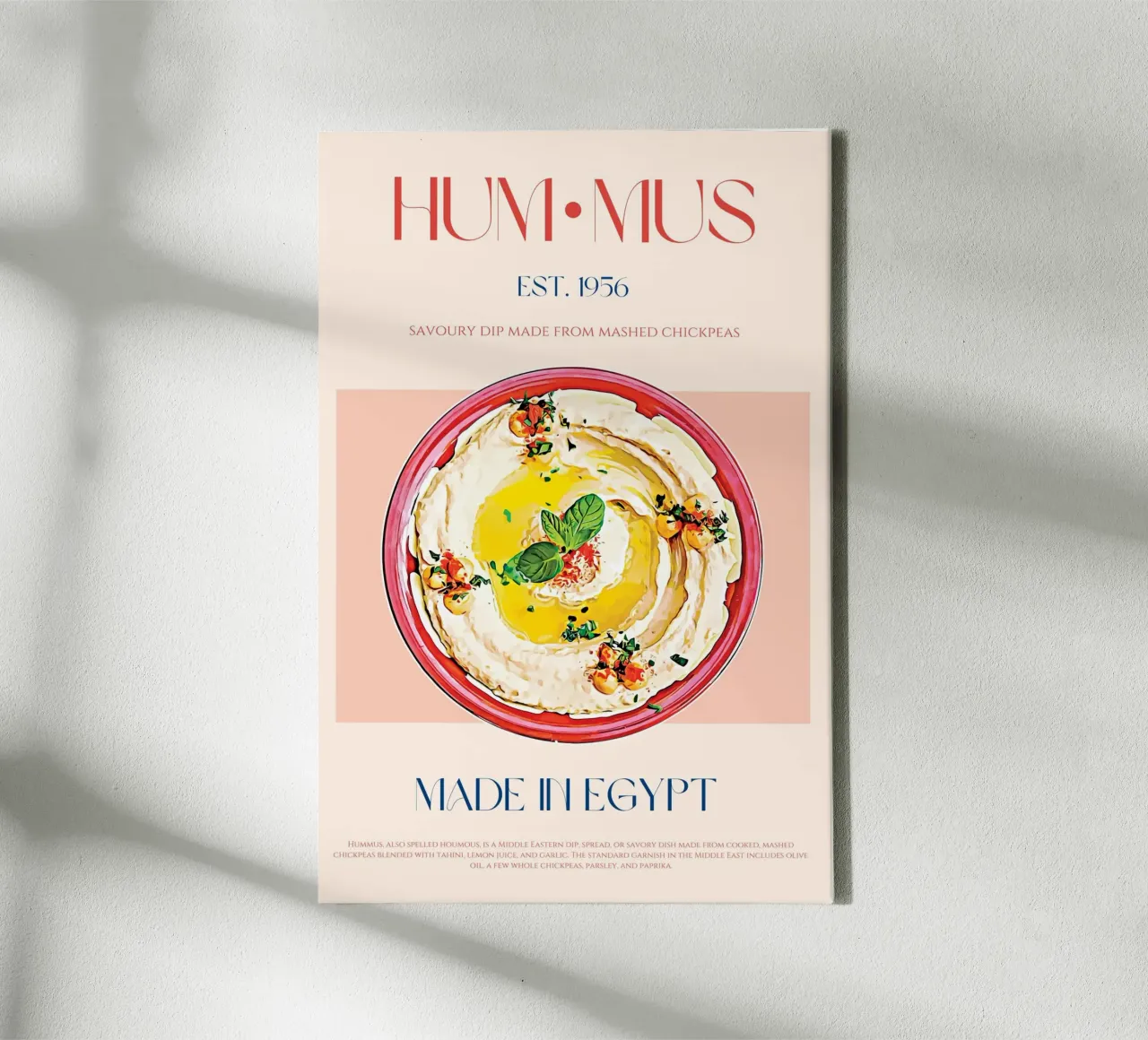 Hummus Print canvas by KOKRPrints
