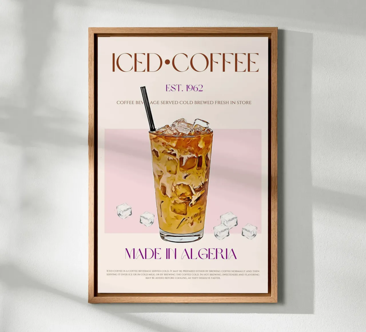 Iced Coffee Print canvas by KOKRPrints