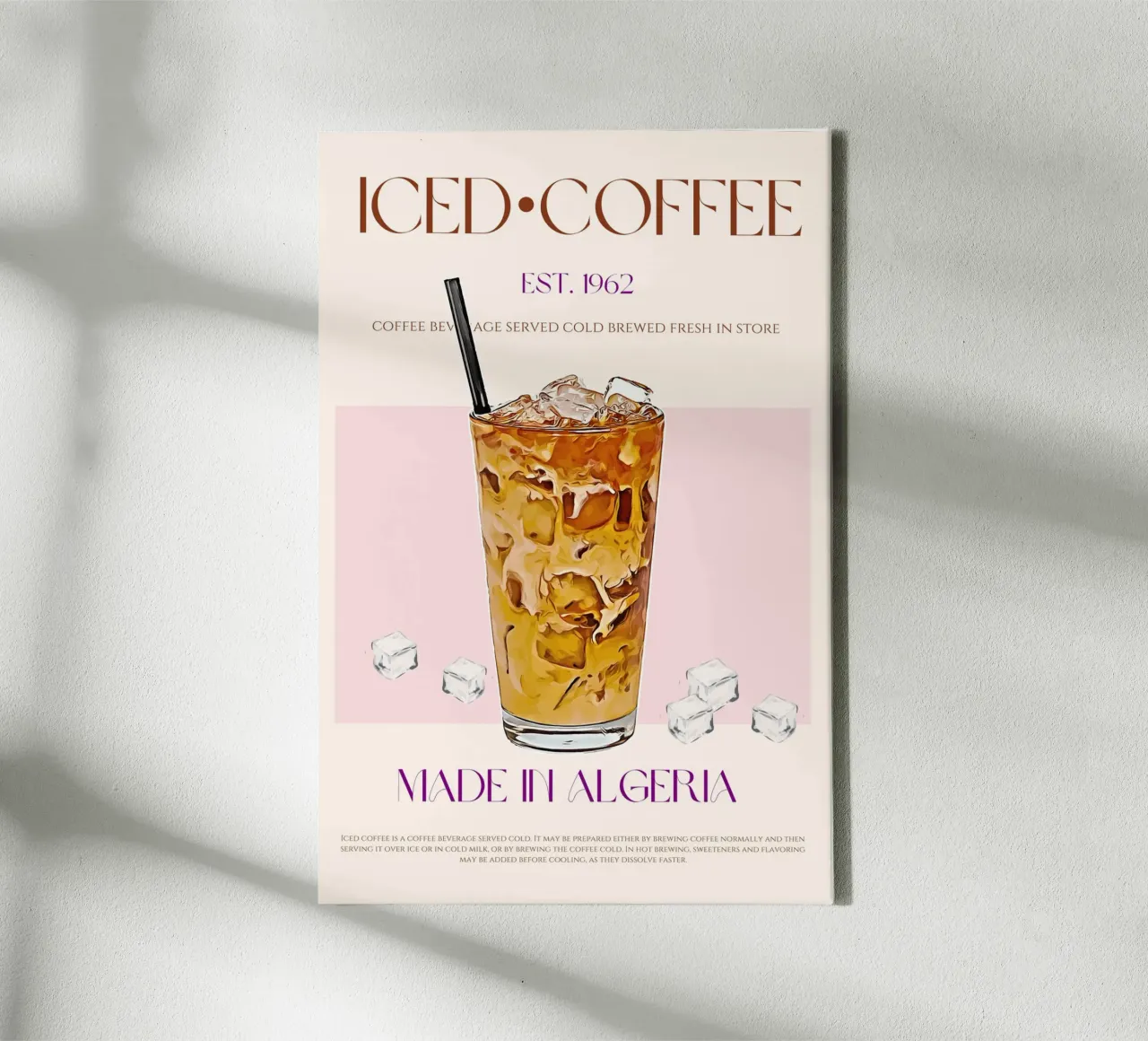 Iced Coffee Print canvas by KOKRPrints