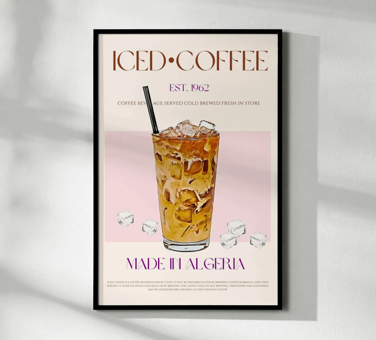Iced Coffee Print poster by KOKRPrints