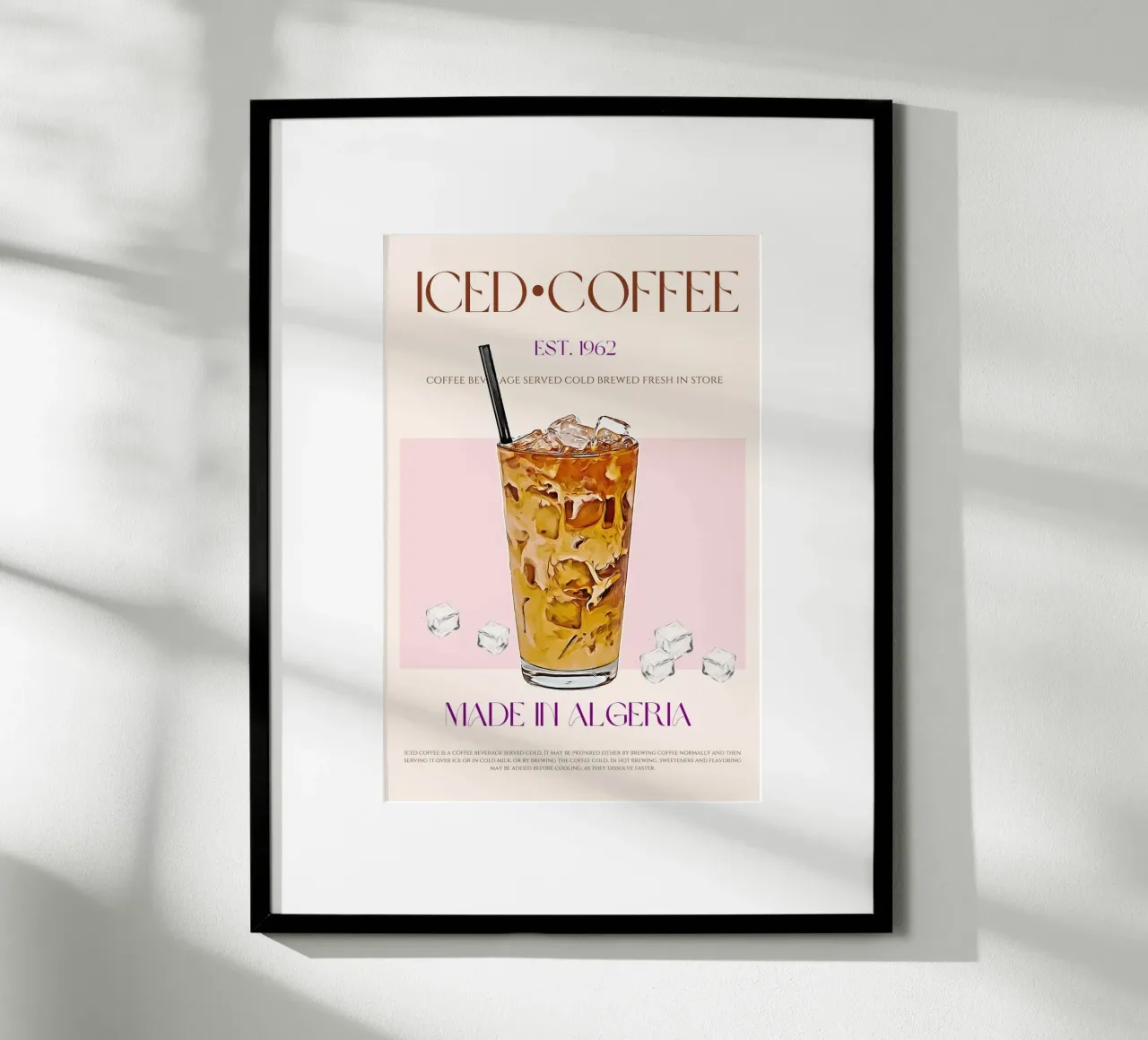 Iced Coffee Print poster by KOKRPrints
