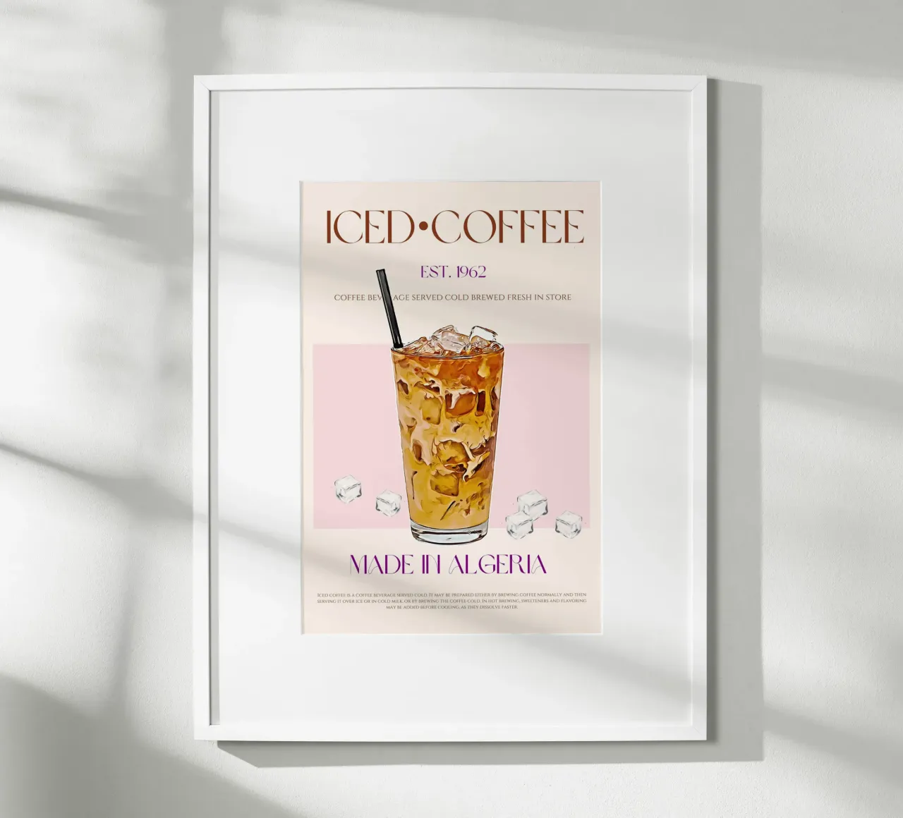 Iced Coffee Print poster by KOKRPrints