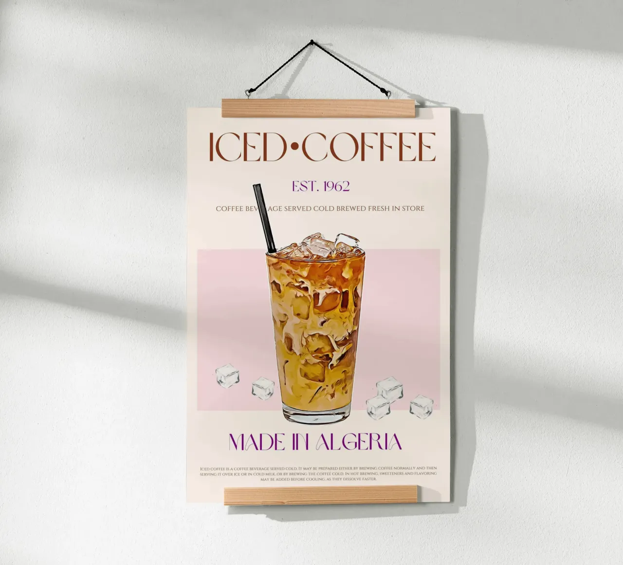 Iced Coffee Print poster by KOKRPrints