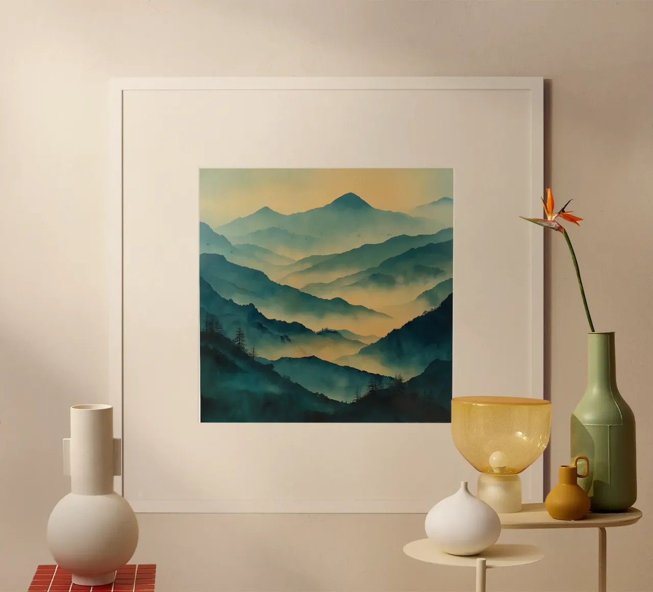 Mist emerge 5 - icon poster con telaio in plastica da The Quiet Senju
