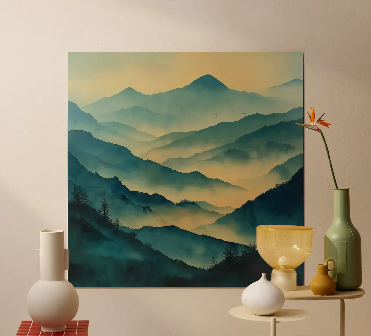 Mist emerge 5 - icon poster con telaio in plastica da The Quiet Senju