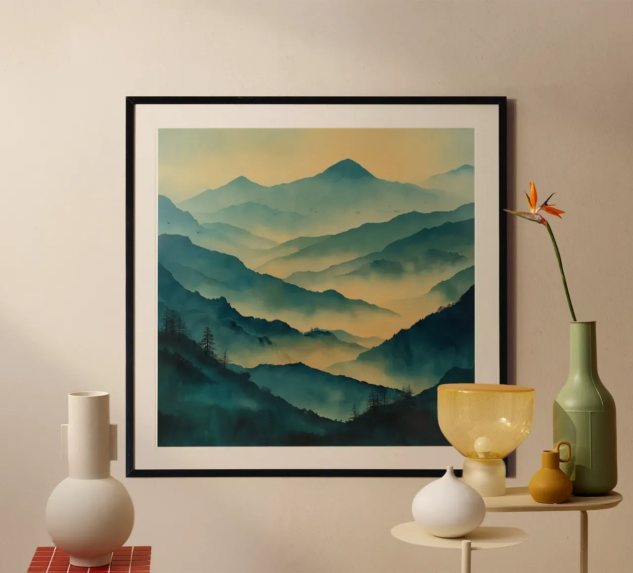Mist emerge 5 - icon poster con telaio in plastica da The Quiet Senju