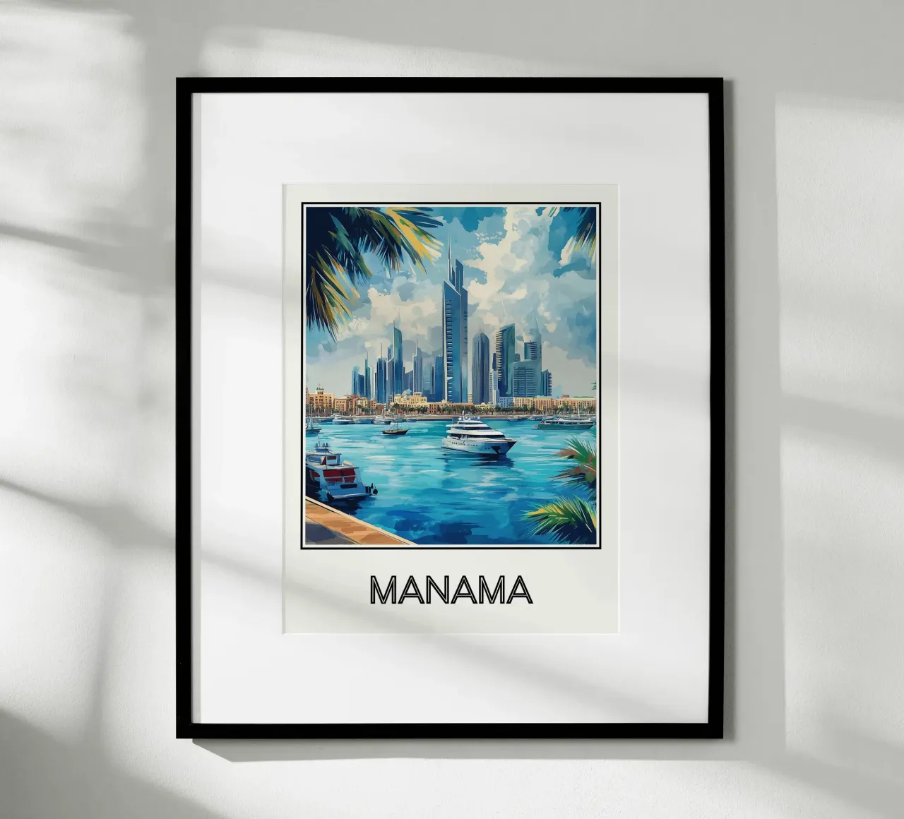Manama poster con telaio in alluminio da Frame the World