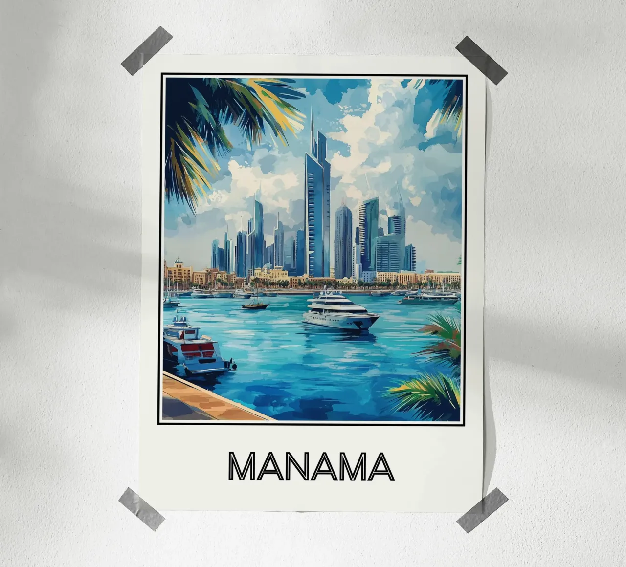 Manama poster con telaio in alluminio da Frame the World