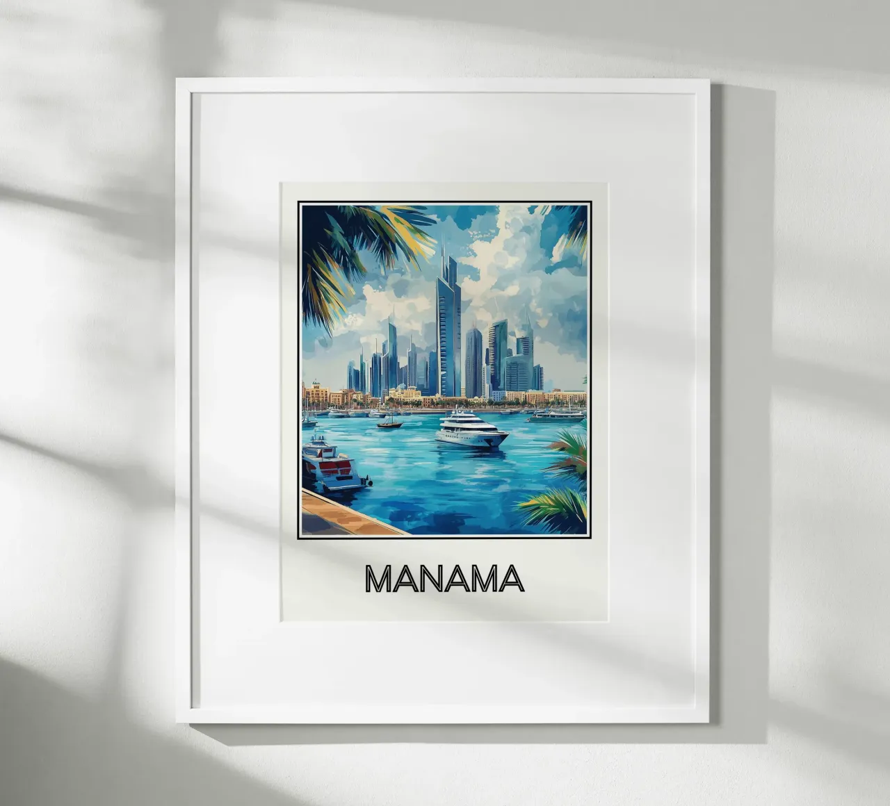 Manama poster con telaio in alluminio da Frame the World