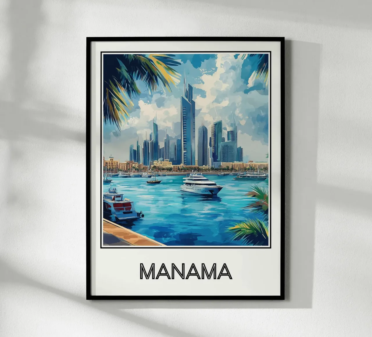 Manama poster con telaio in alluminio da Frame the World