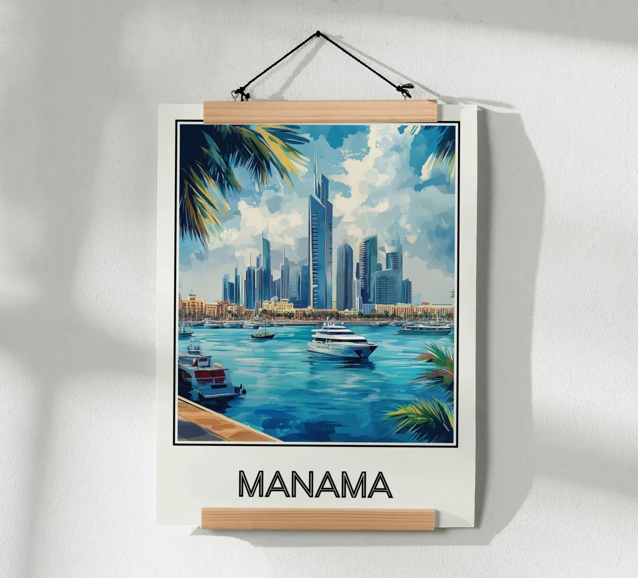 Manama poster con telaio in alluminio da Frame the World