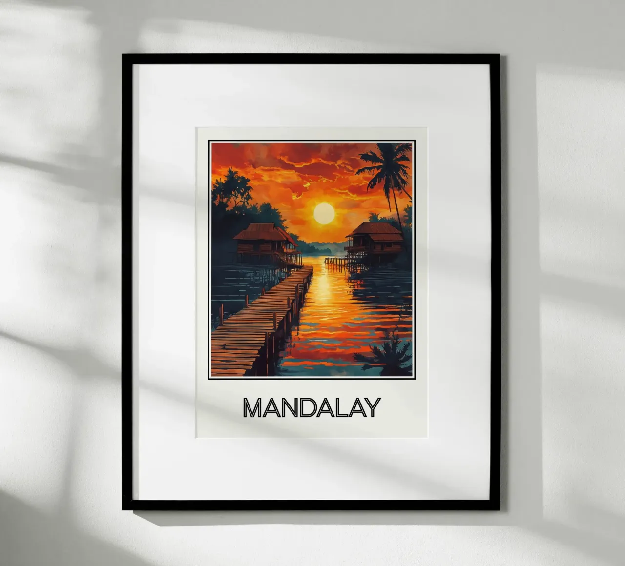 Mandalay poster con telaio in legno da Frame the World