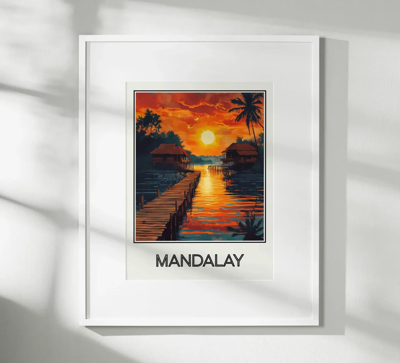 Mandalay poster con telaio in legno da Frame the World
