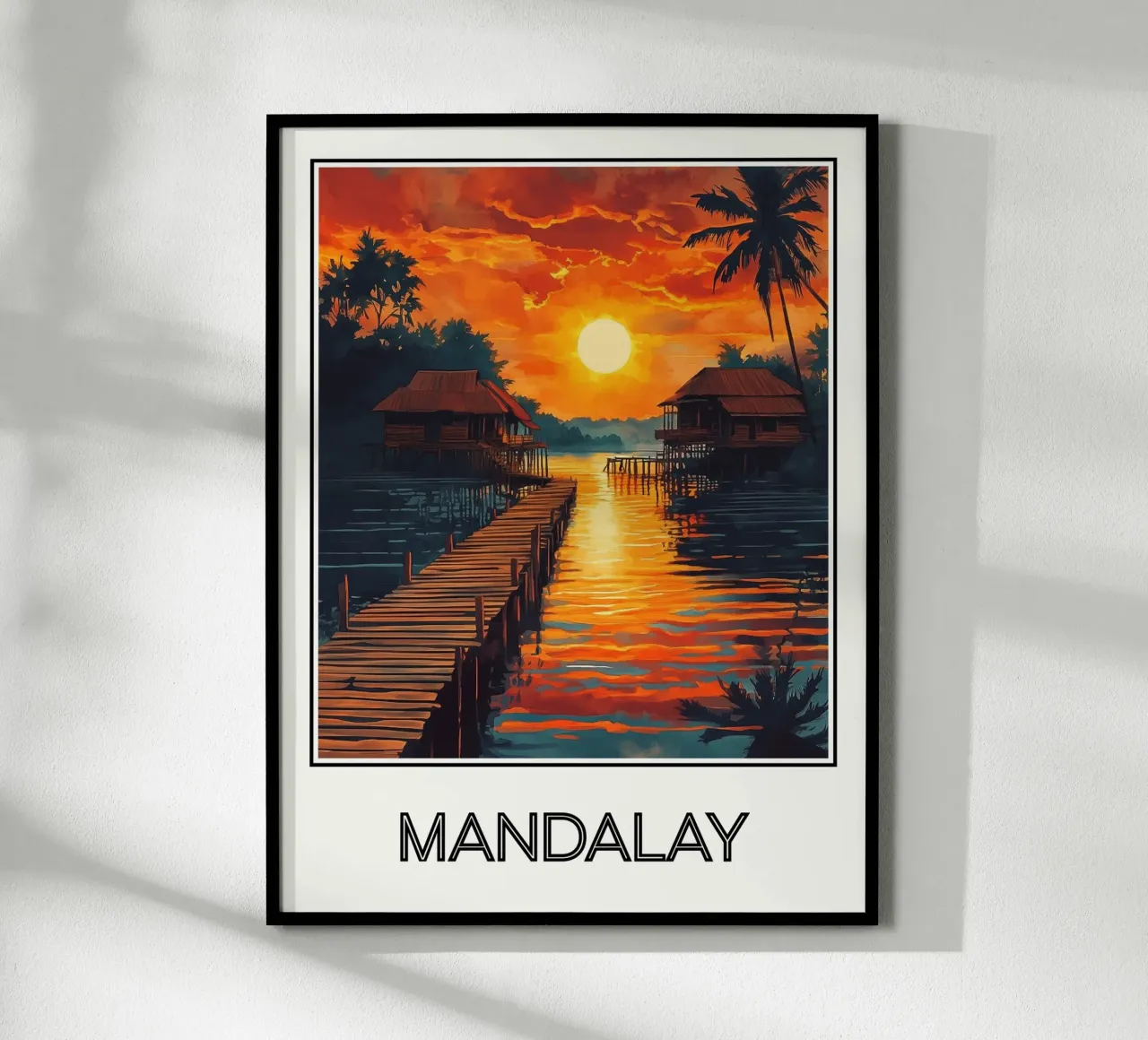 Mandalay poster con telaio in legno da Frame the World