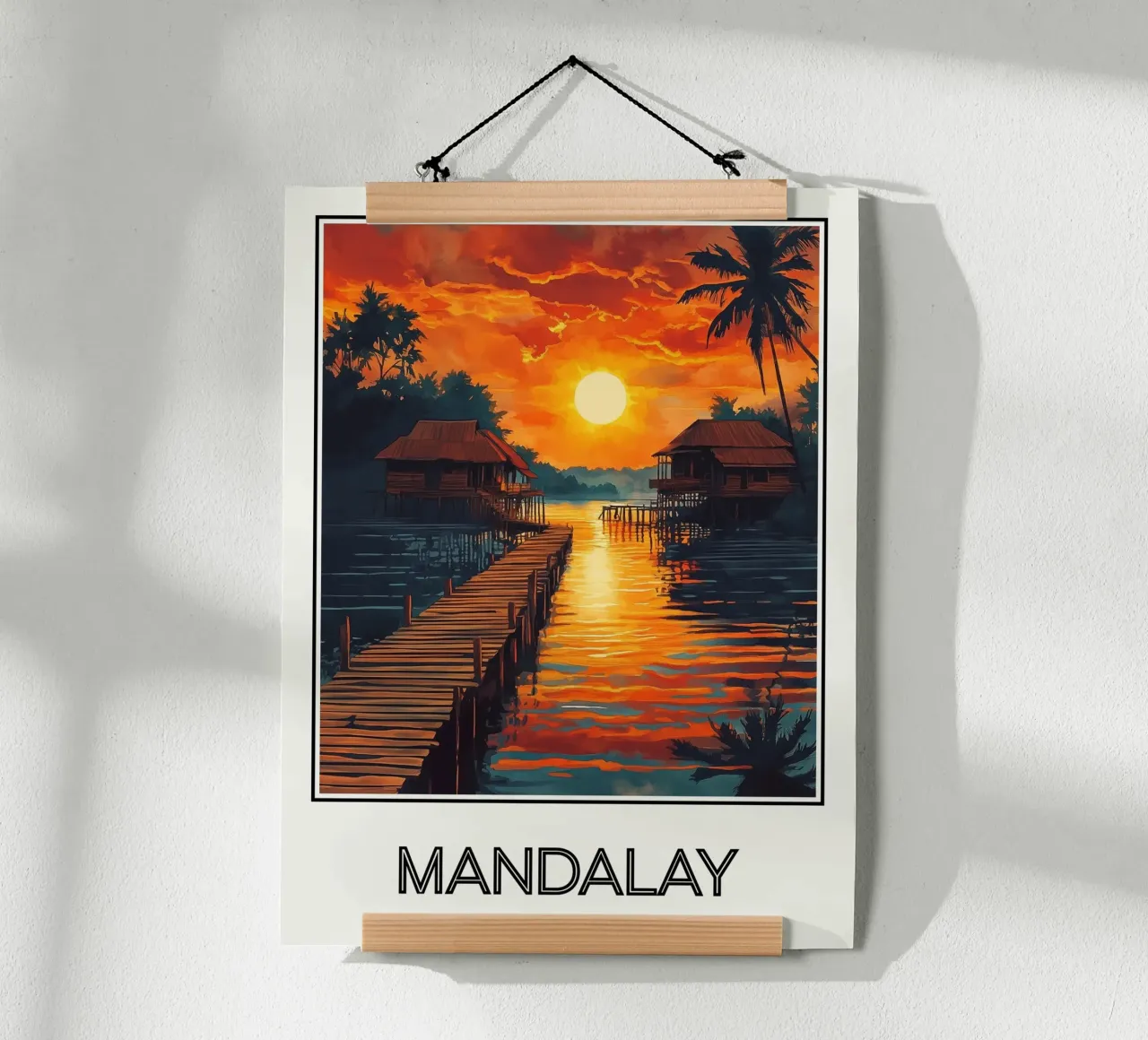 Mandalay poster con telaio in legno da Frame the World