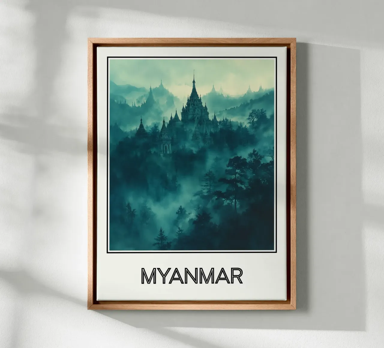 Myanmar tela con Cornice a cassetta da Frame the World