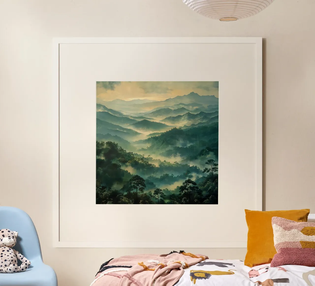 Mist emerge 6 - icon poster con telaio in legno da The Quiet Senju