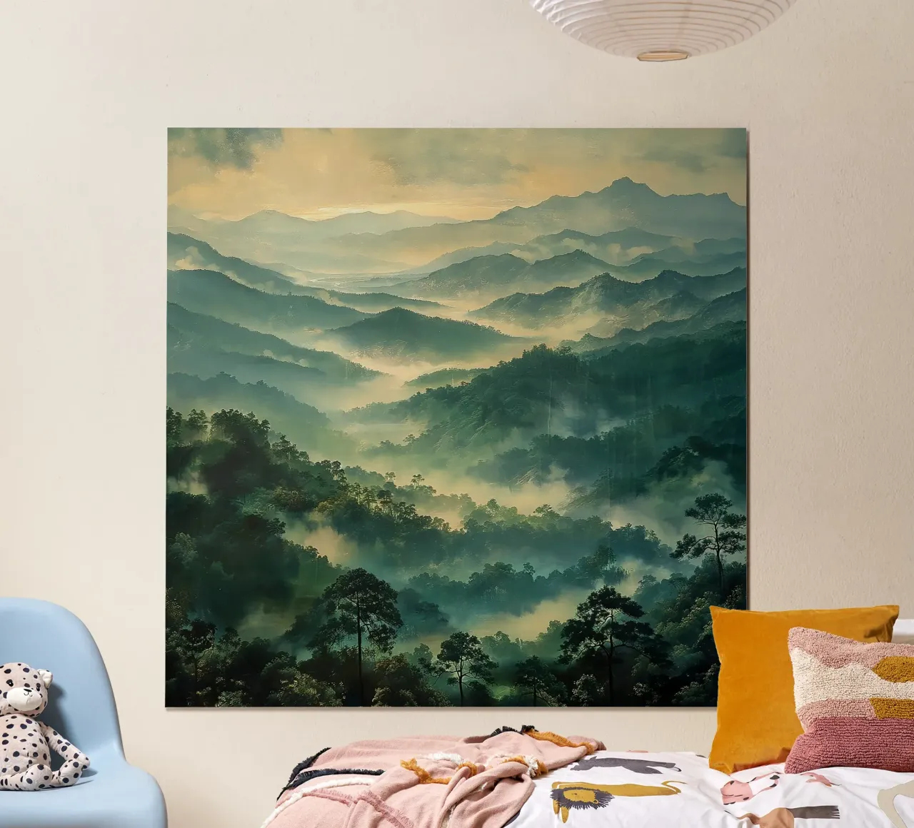Mist emerge 6 - icon poster con telaio in legno da The Quiet Senju