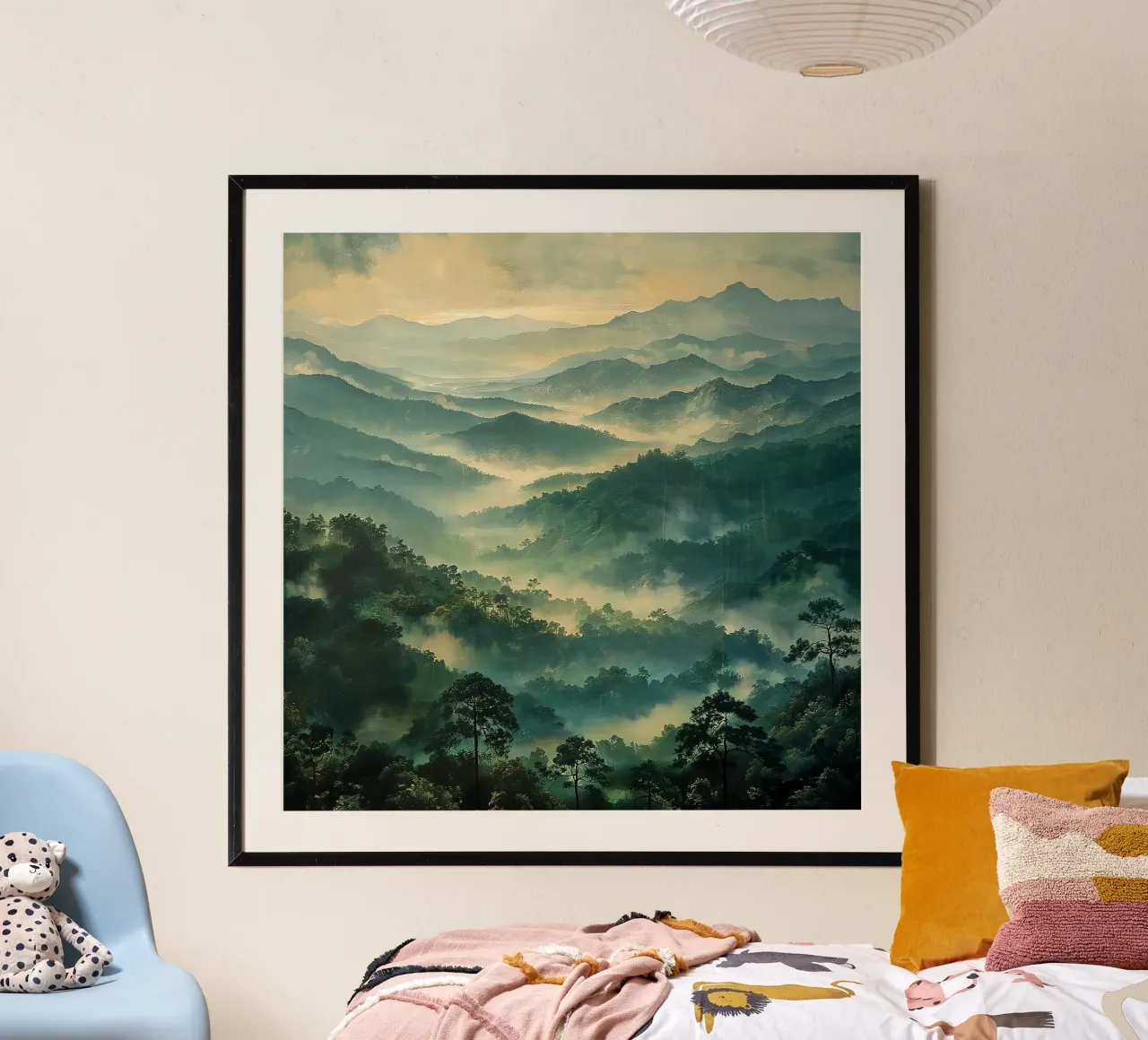 Mist emerge 6 - icon poster con telaio in legno da The Quiet Senju