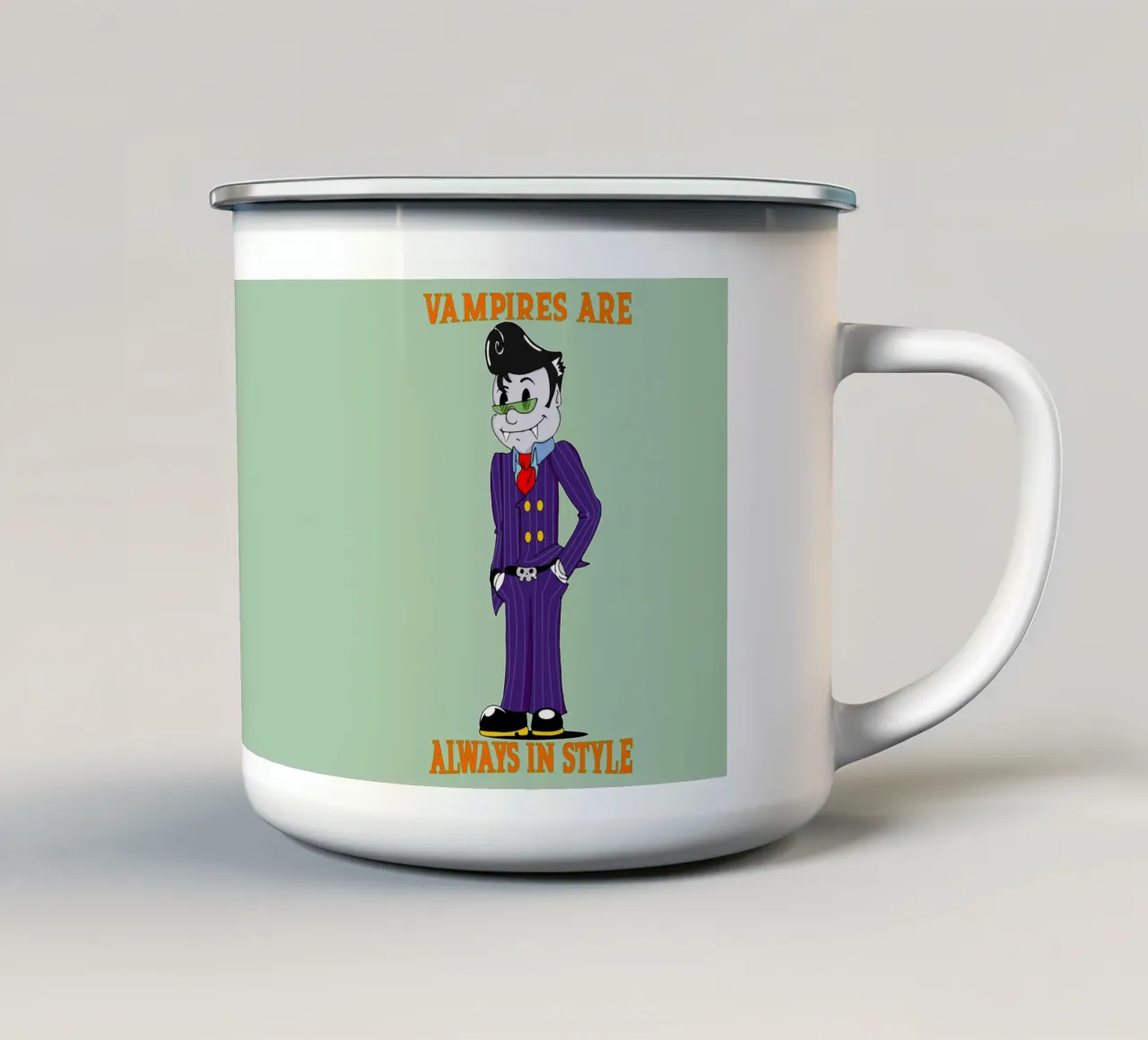 Lo stile del vampiro tazza in smalto da sillyindustries