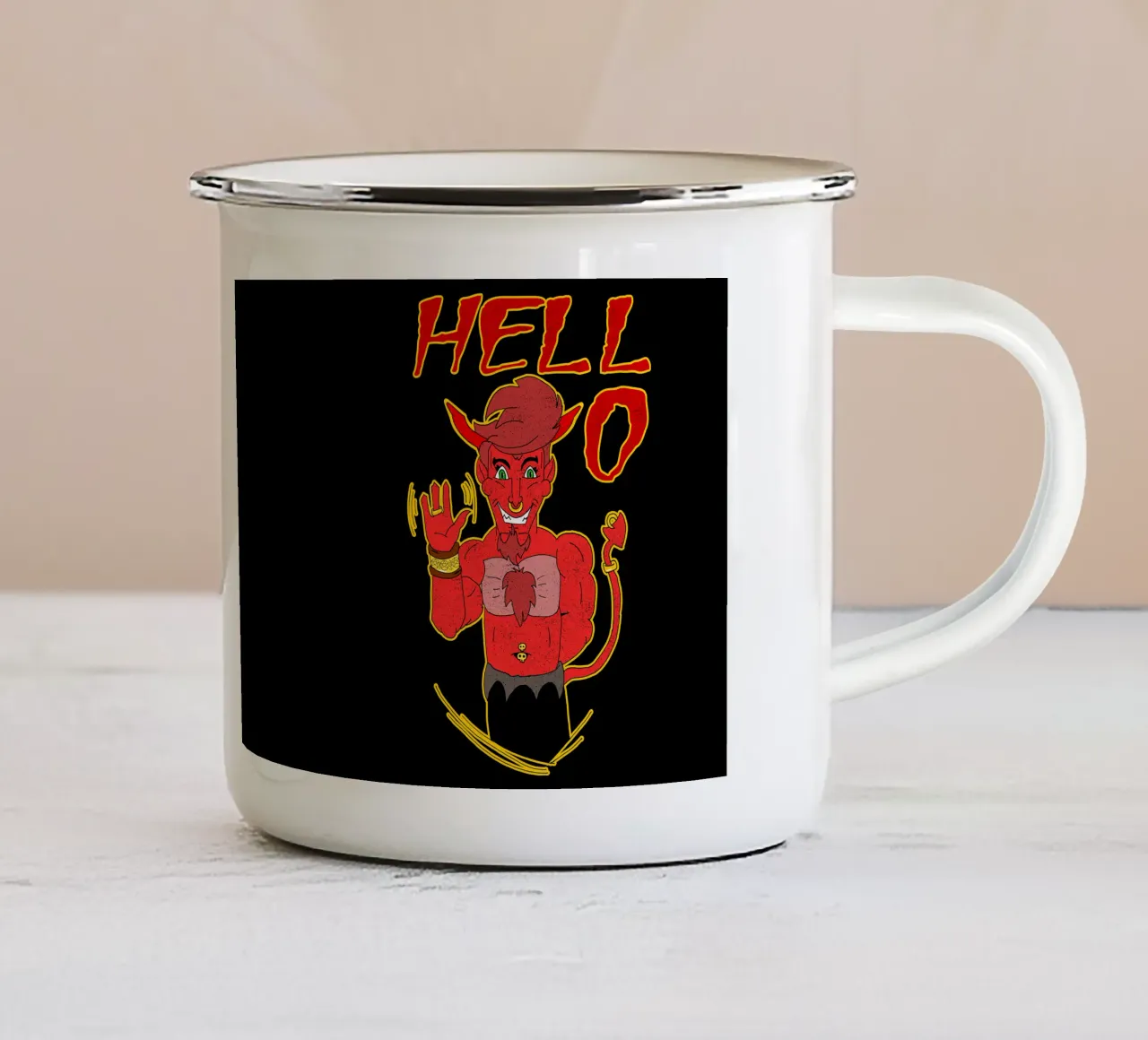 Inferno...o tazza in smalto da sillyindustries