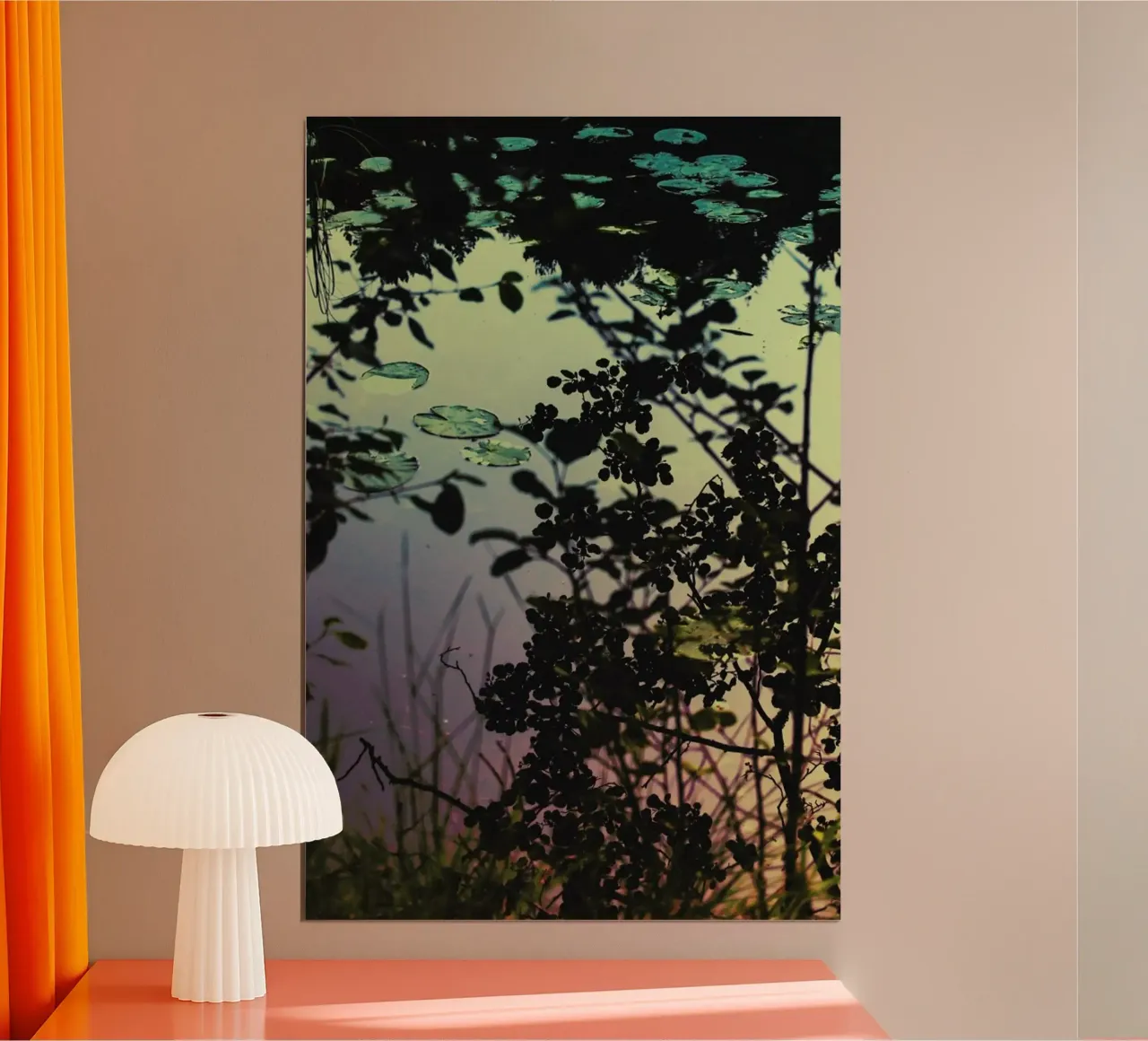 The Afternoon Lake poster con telaio in plastica da Pale Grain