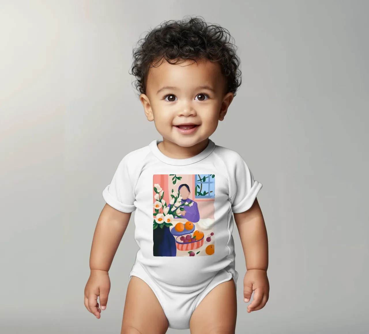 Serene Table Kurzarm Babybody von Artie Shifa
