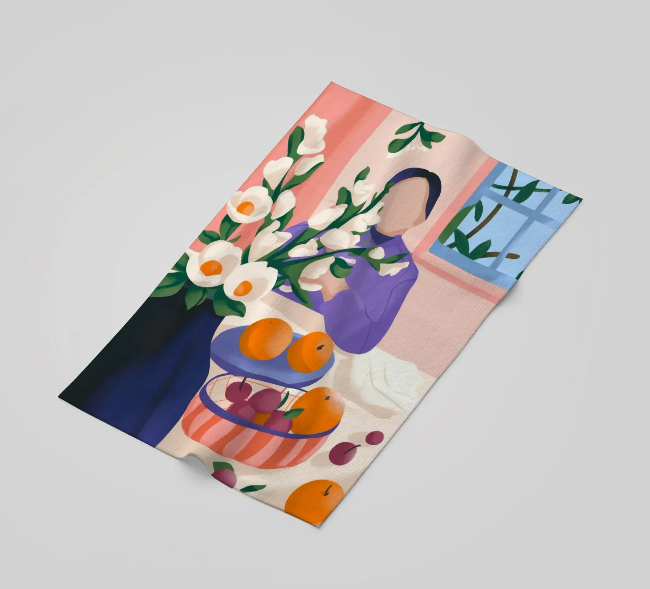 Serene Table beach towel by Artie Shifa