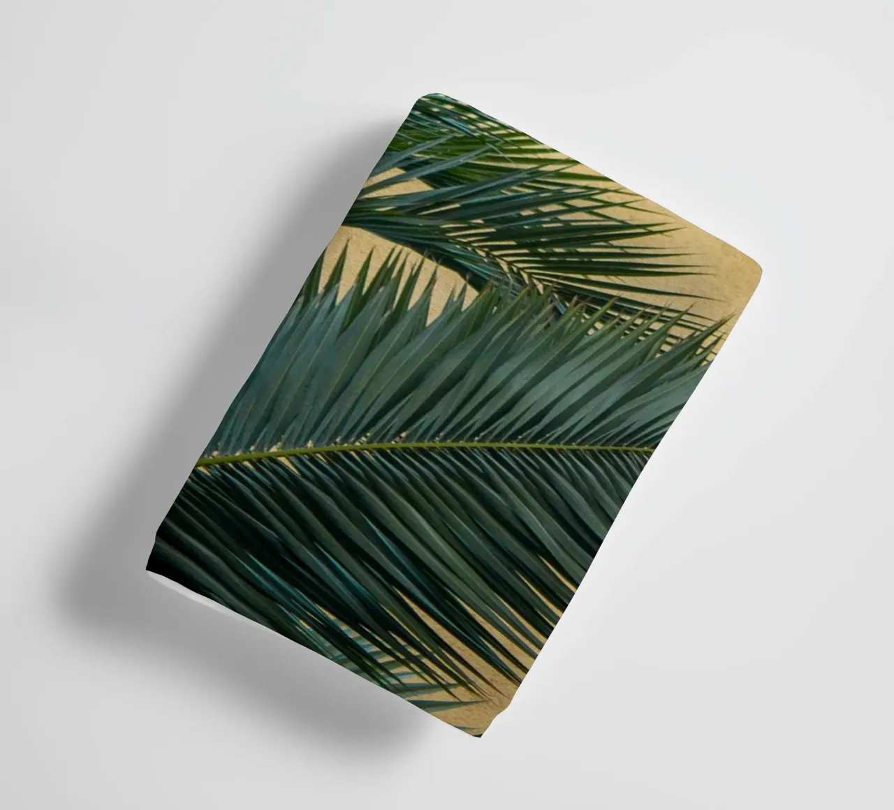 Golden Palm Leaves towel by Victoria Frost