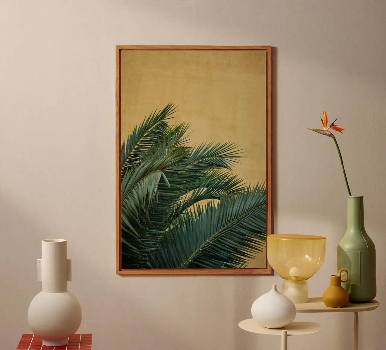 Golden Palm Leaves forex plate by Victoria Frost
