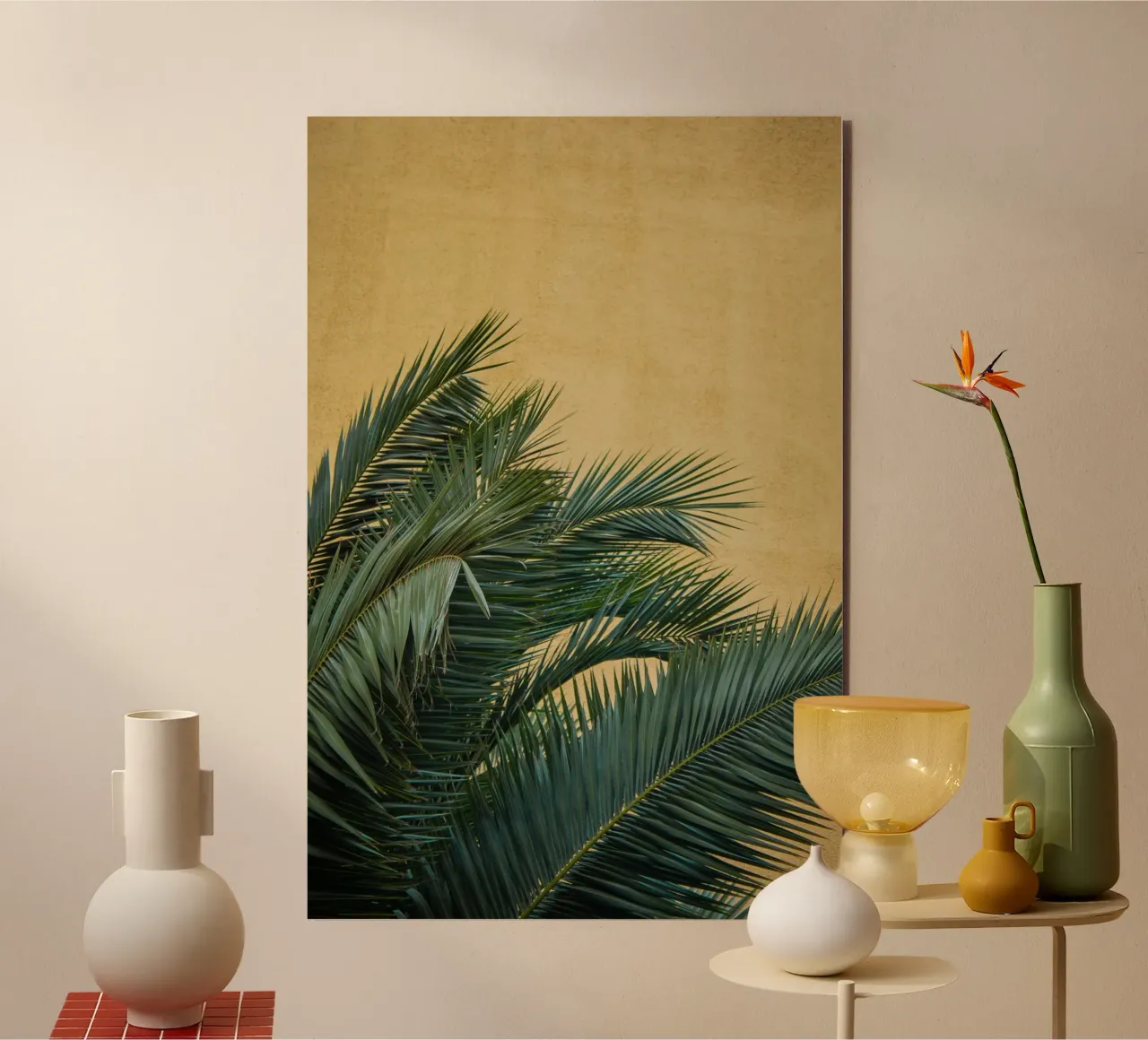 Golden Palm Leaves forex plate by Victoria Frost