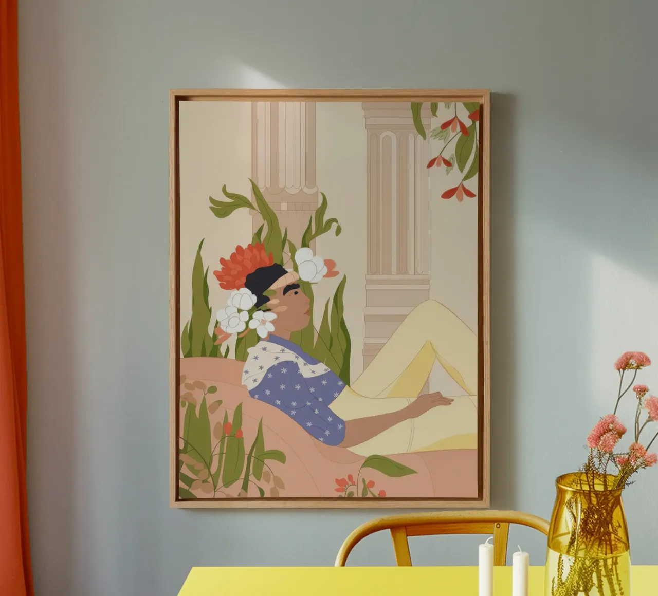 Classical Serenity canvas with Floater frame by Artie Shifa
