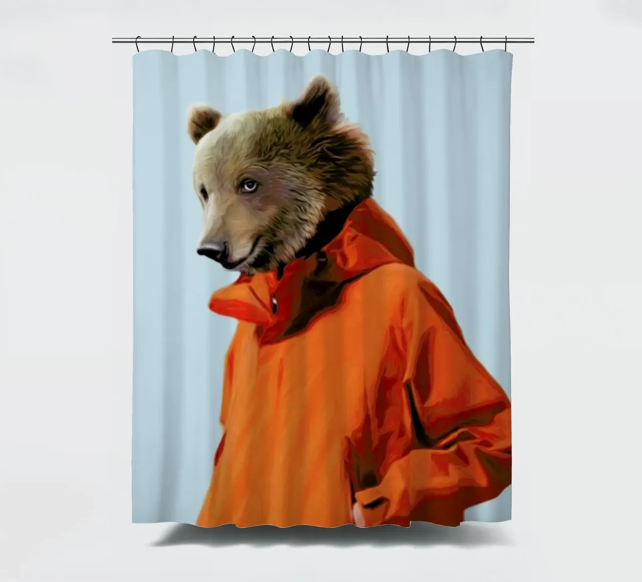 Mr Storm shower curtain by Mrs. Pepper's Designs
