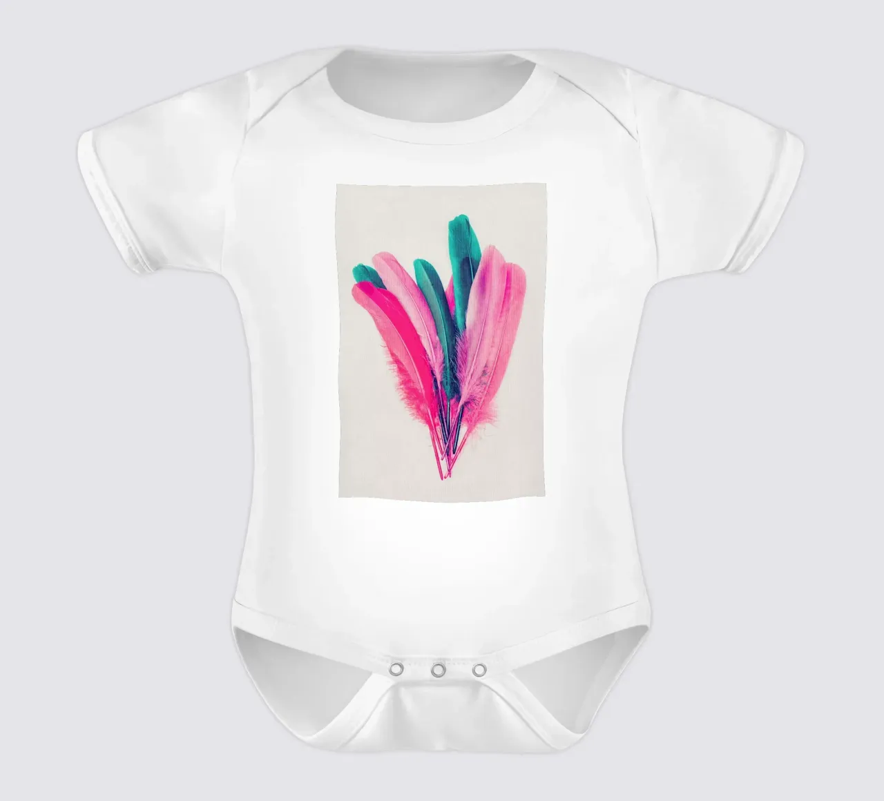 Feather Bouquet body neonato maniche corte da Kubistika