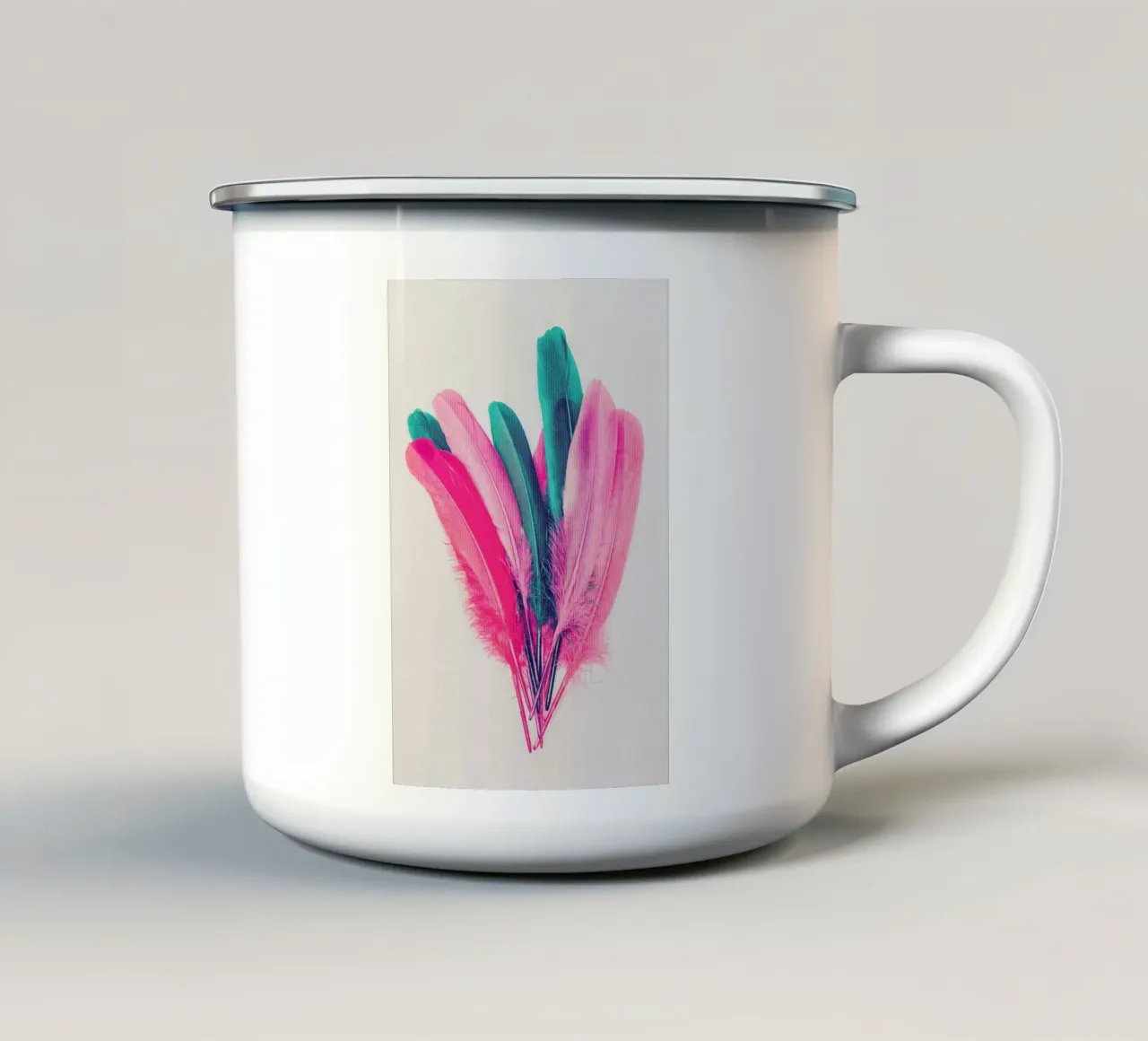 Feather Bouquet tazza in smalto da Kubistika