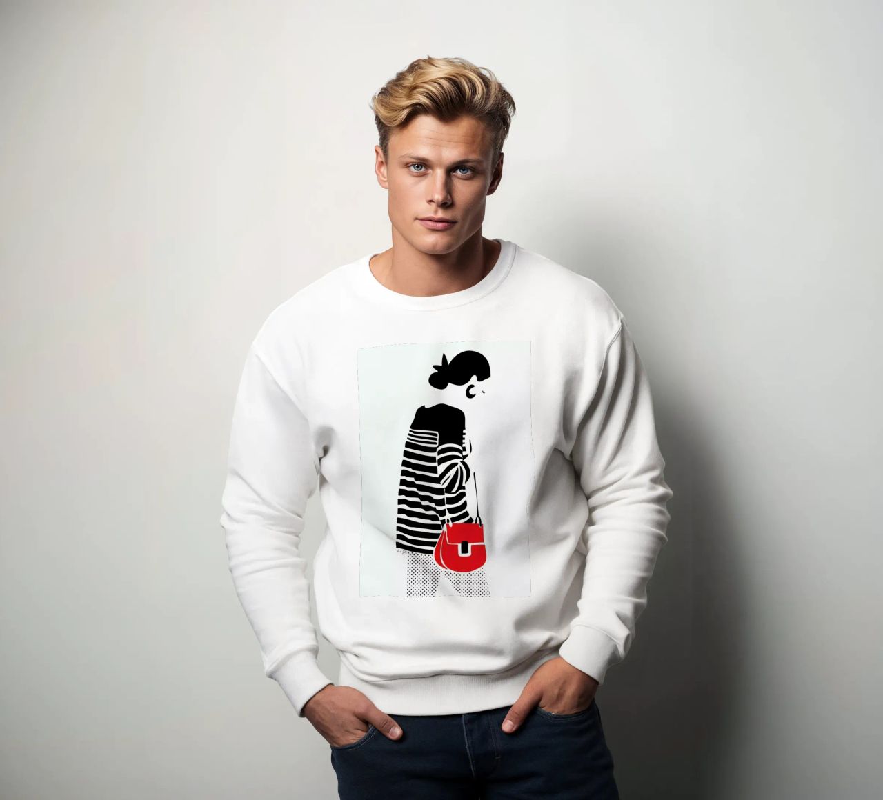 Stripy Parisian sudadera de Linda Gobeta