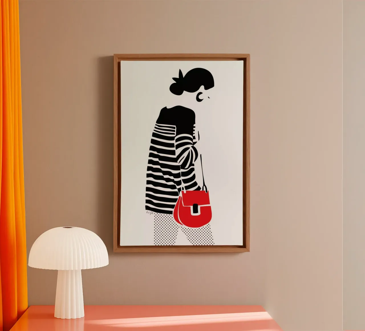 Stripy Parisian tela con Cornice a cassetta da Linda Gobeta