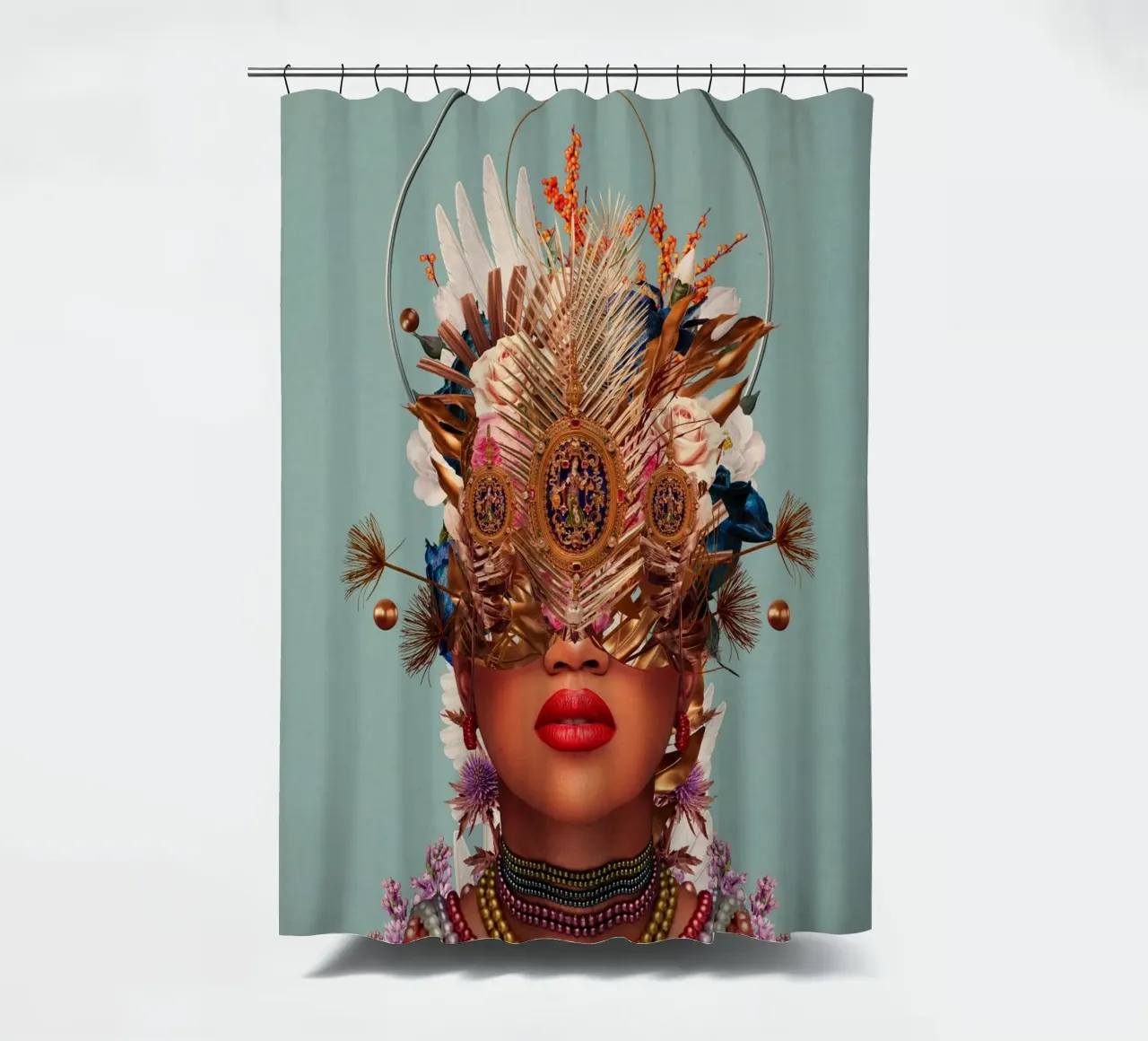 Blossom in a golden asymmetry tenda da doccia da Frank Moth