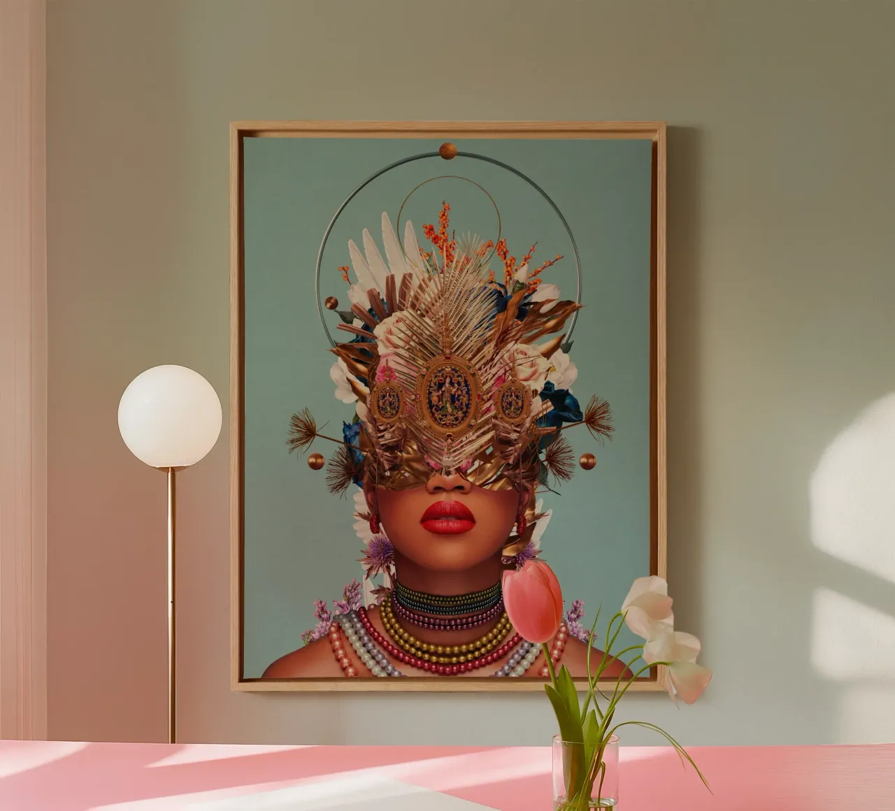 Blossom in a golden asymmetry tela da Frank Moth