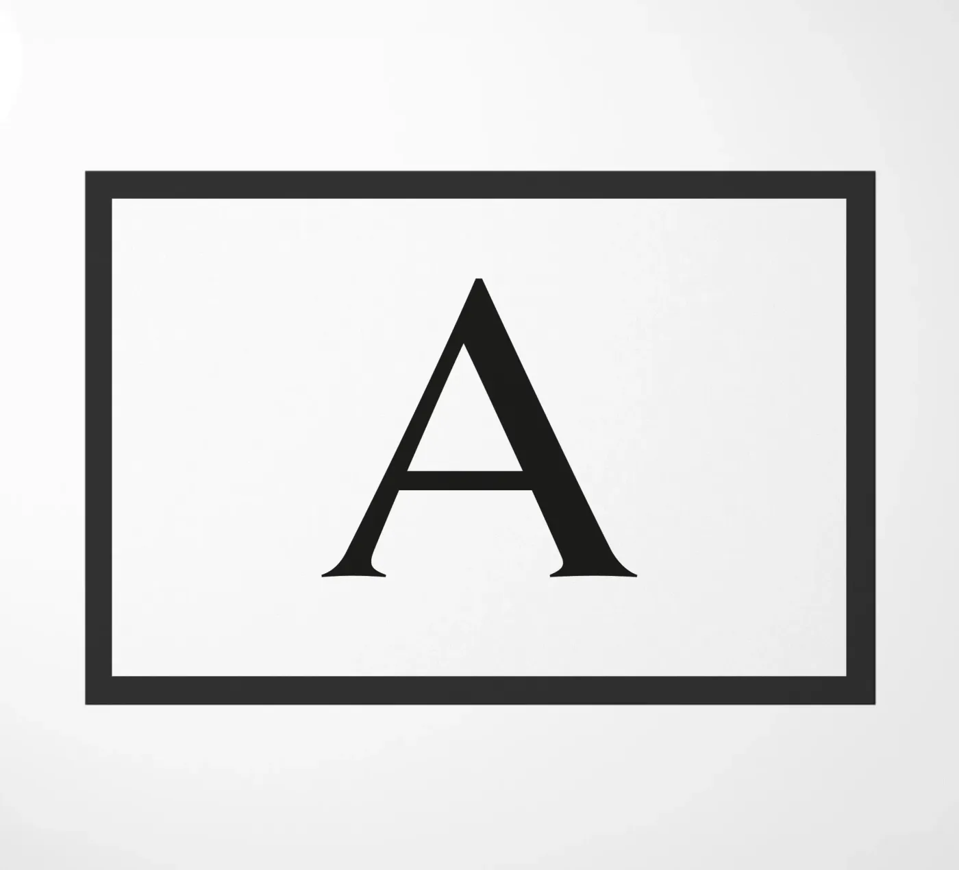 Letter A doormat by Katja Stehle Design