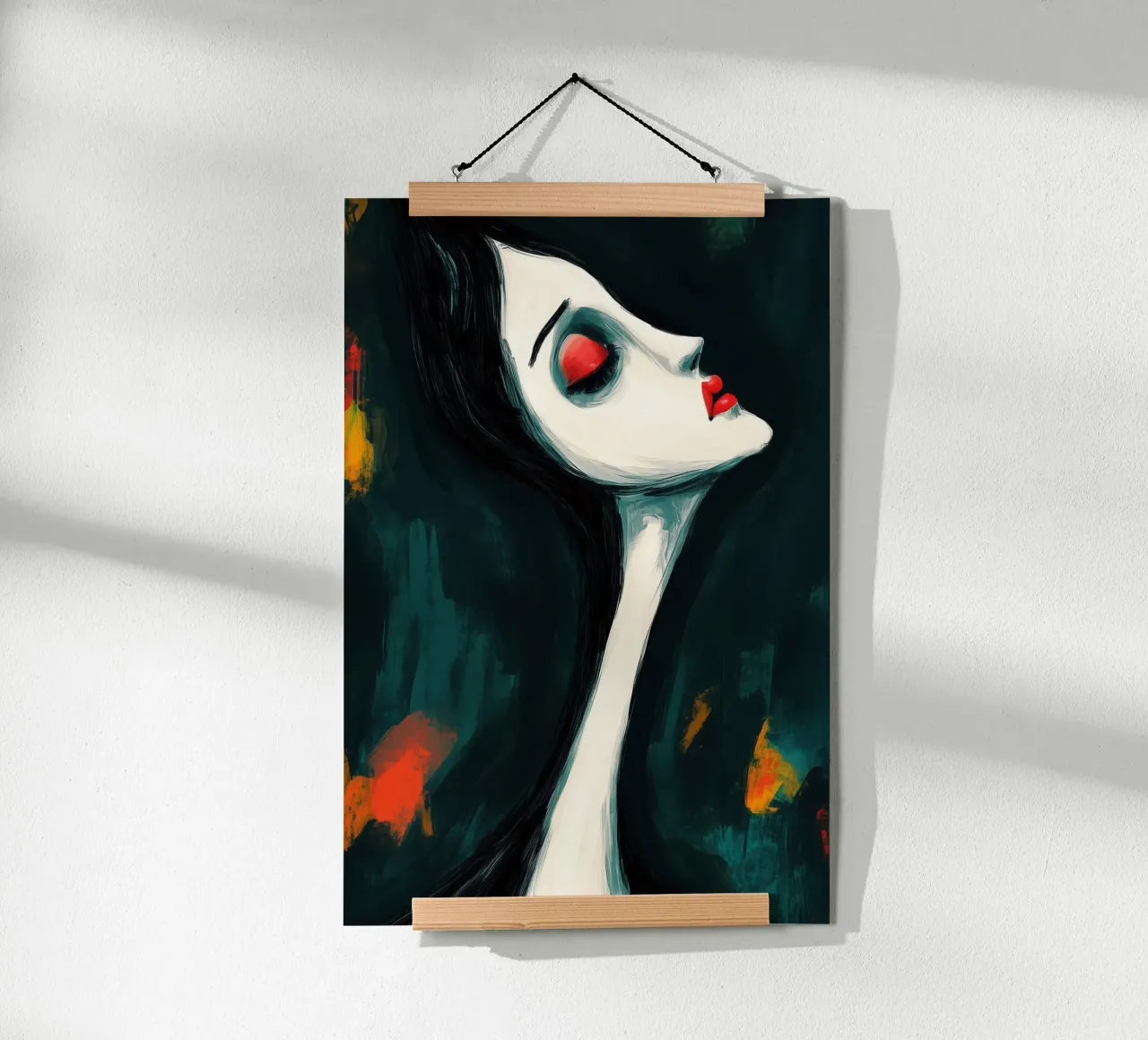 L'élégance silencieuse dans l'obscurité poster avec cadre en plastique de melipo-art