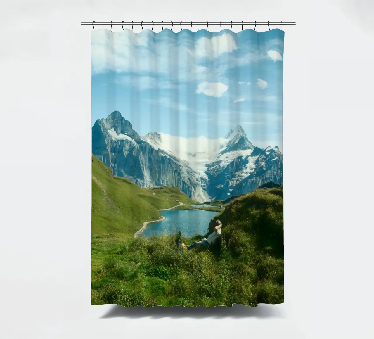 Serenity in the Swiss Alps tenda da doccia da FujiSwiss