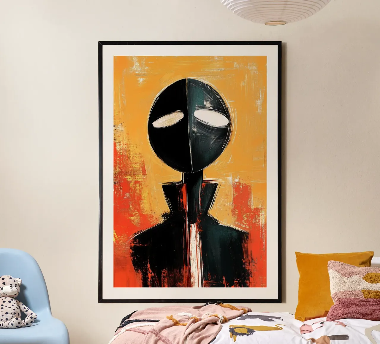 Lo sguardo silenzioso poster con telaio in legno da melipo-art