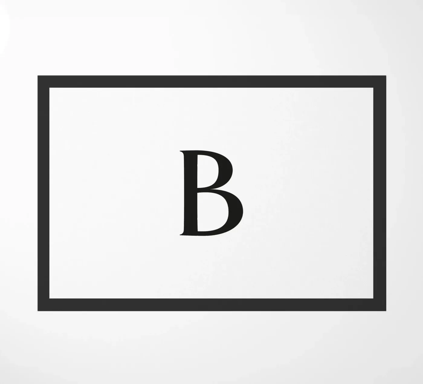 Letter B doormat by Katja Stehle Design