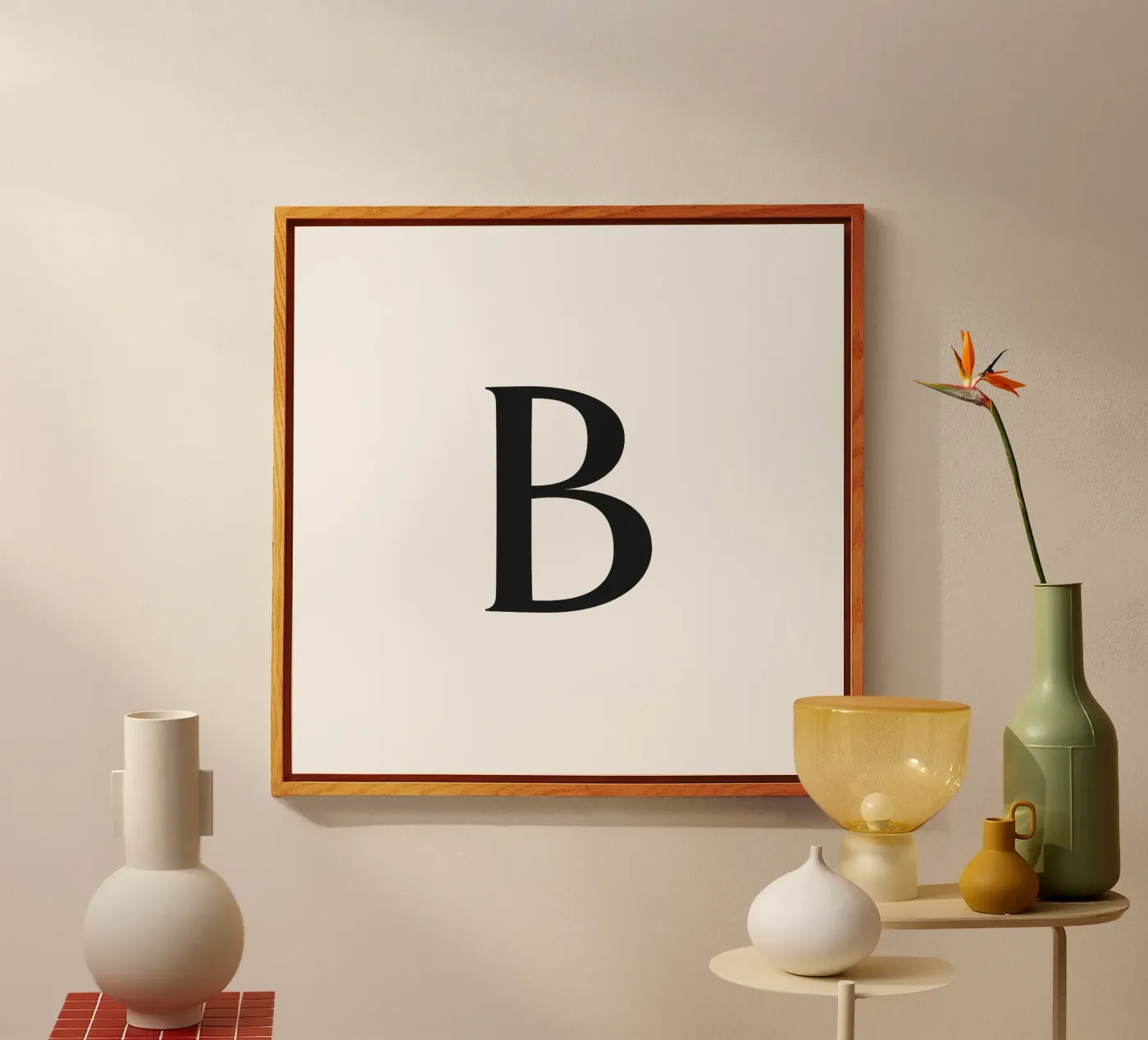 Letter B acrylic glass by Katja Stehle Design