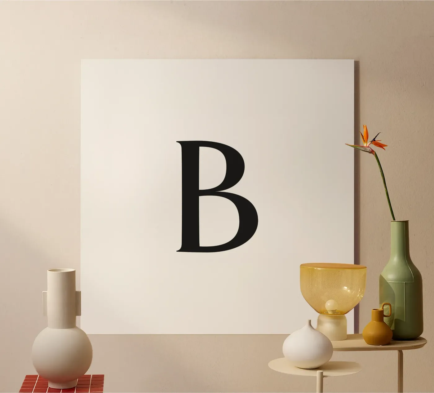 Letter B acrylic glass by Katja Stehle Design