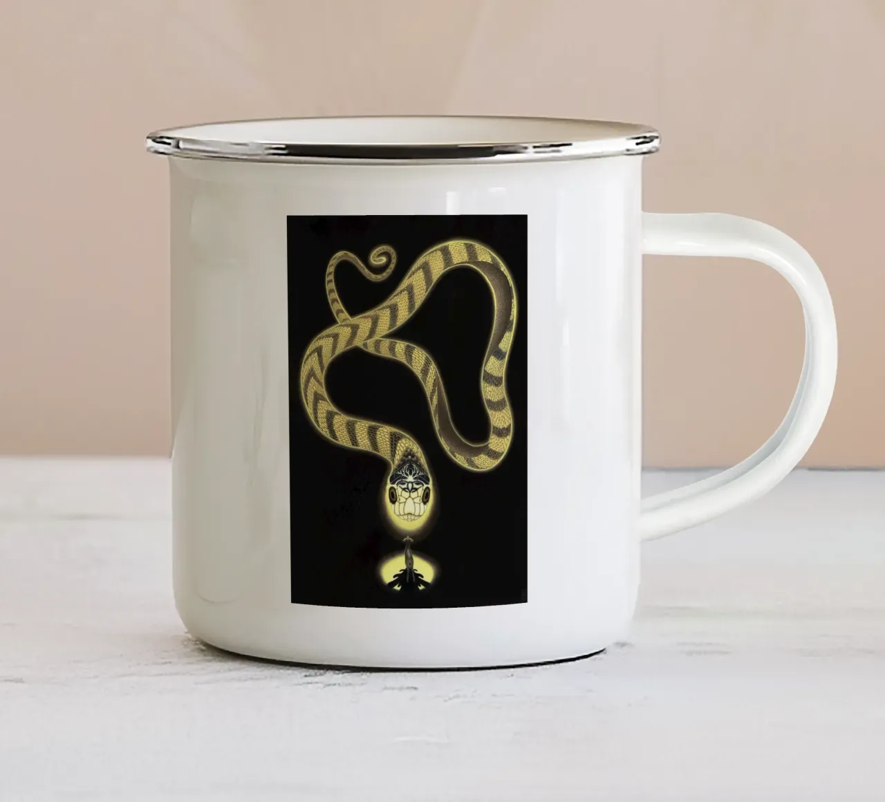 Le Grand Serpent tazza in smalto da Humphrey VIDAL