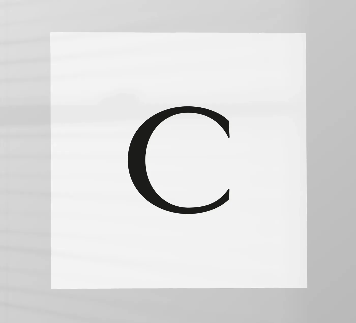Lettera C pellicola backlit da Katja Stehle Design