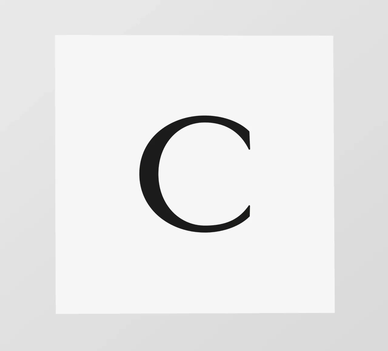 Lettera C telo in pvc da Katja Stehle Design