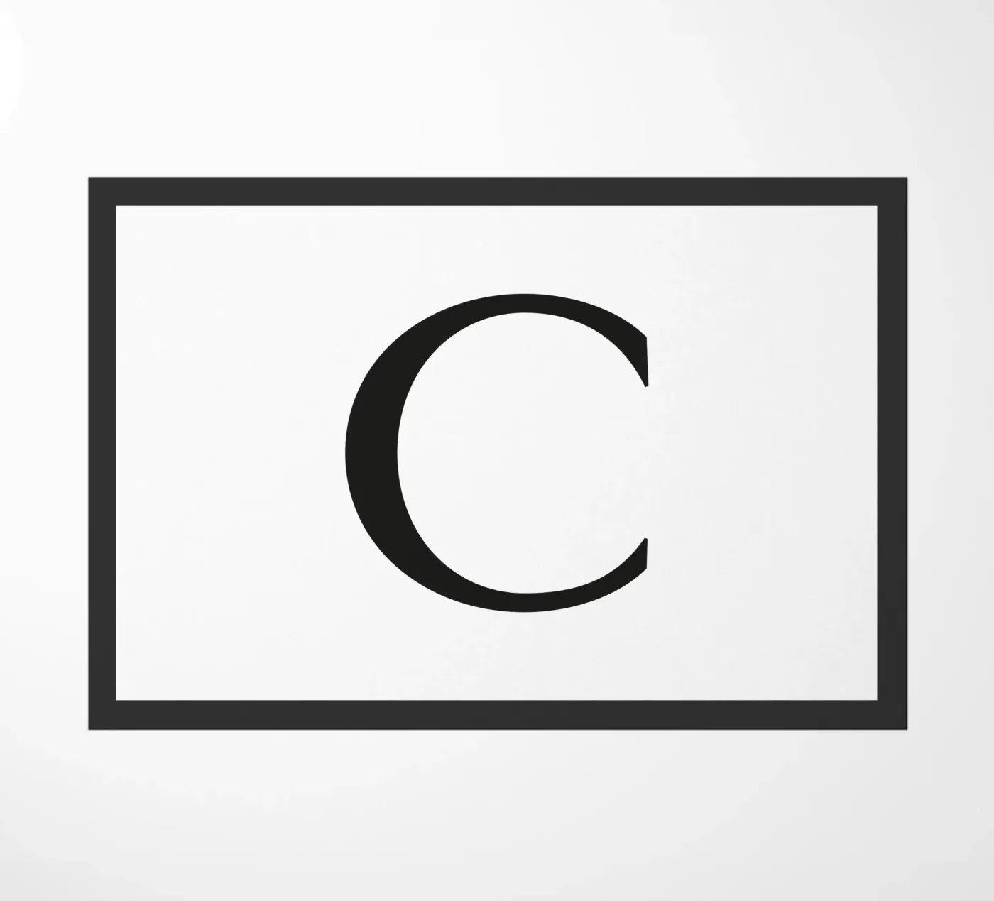 Letter C doormat by Katja Stehle Design